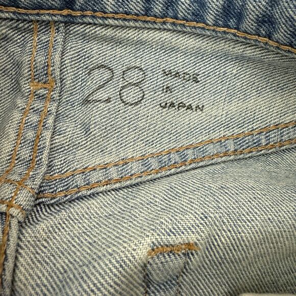 Moussy Vintage Jeans Women Japanese Howa Distressed Sz 28 Light Wash Button Fly - Picture 15 of 15